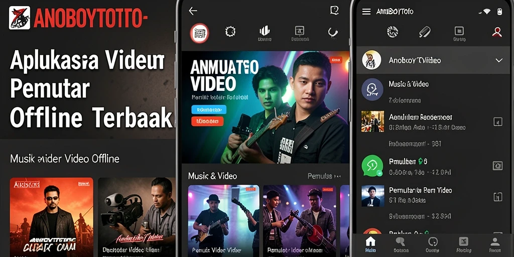 Antarmuka menarik dari ANOBOYTOTO untuk pemutaran video offline.