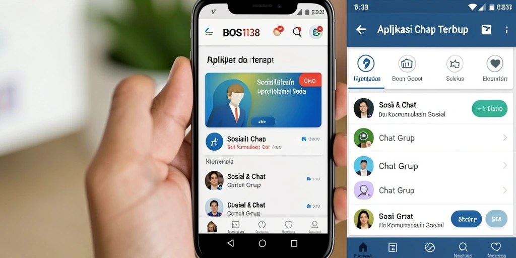 Antarmuka menarik dari BOS138 yang memudahkan chatting grup.