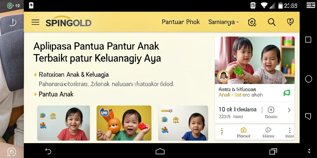 Antarmuka aplikasi SPINGOLD yang intuitif dan ramah pengguna.