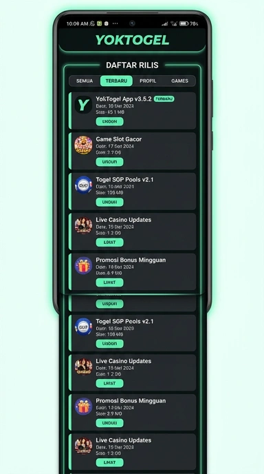 Riwayat Versi Aplikasi yoktogel untuk Pengguna Android